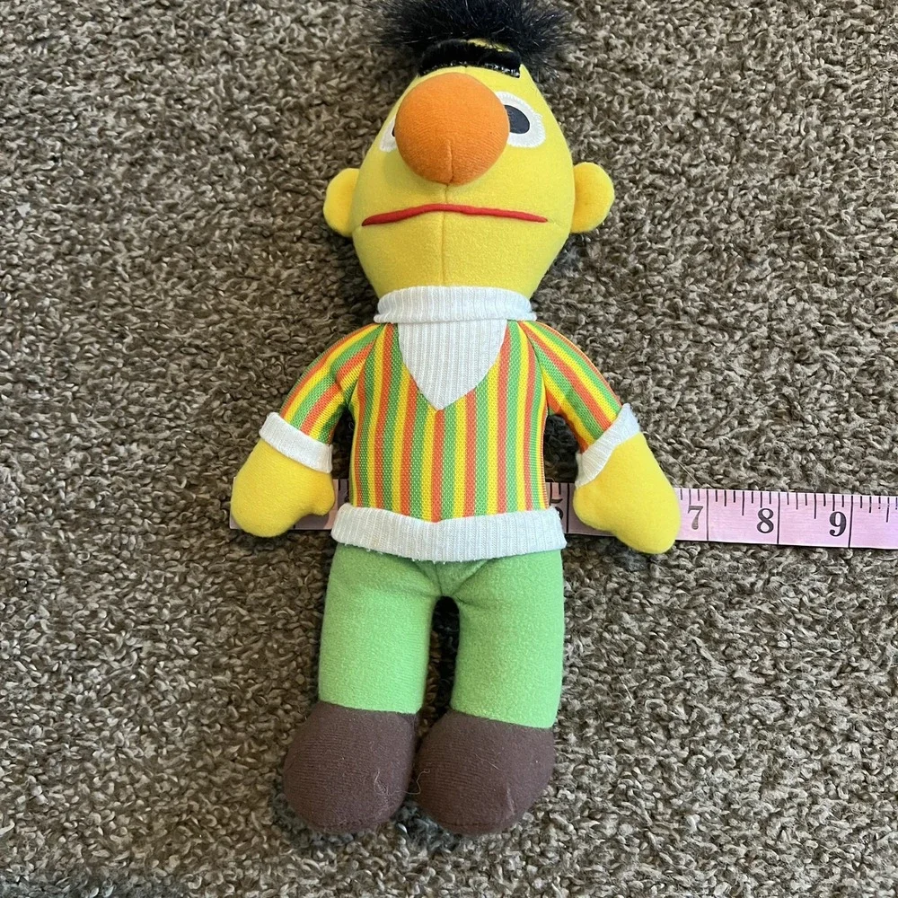 BERT 12” Sesame Street Stuffed Plush Play-school Vintage Doll Hasbro Softies